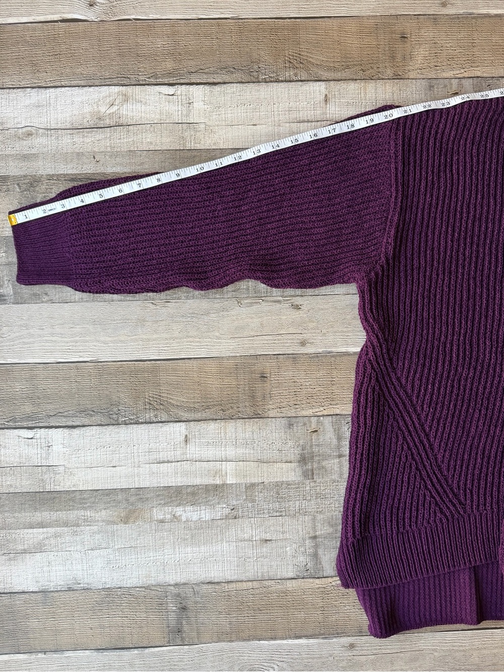 Dip Purple Chunky Ribbed Knit Oversized Hi-Low Sweater 2X NWT - Picture 13 of 16